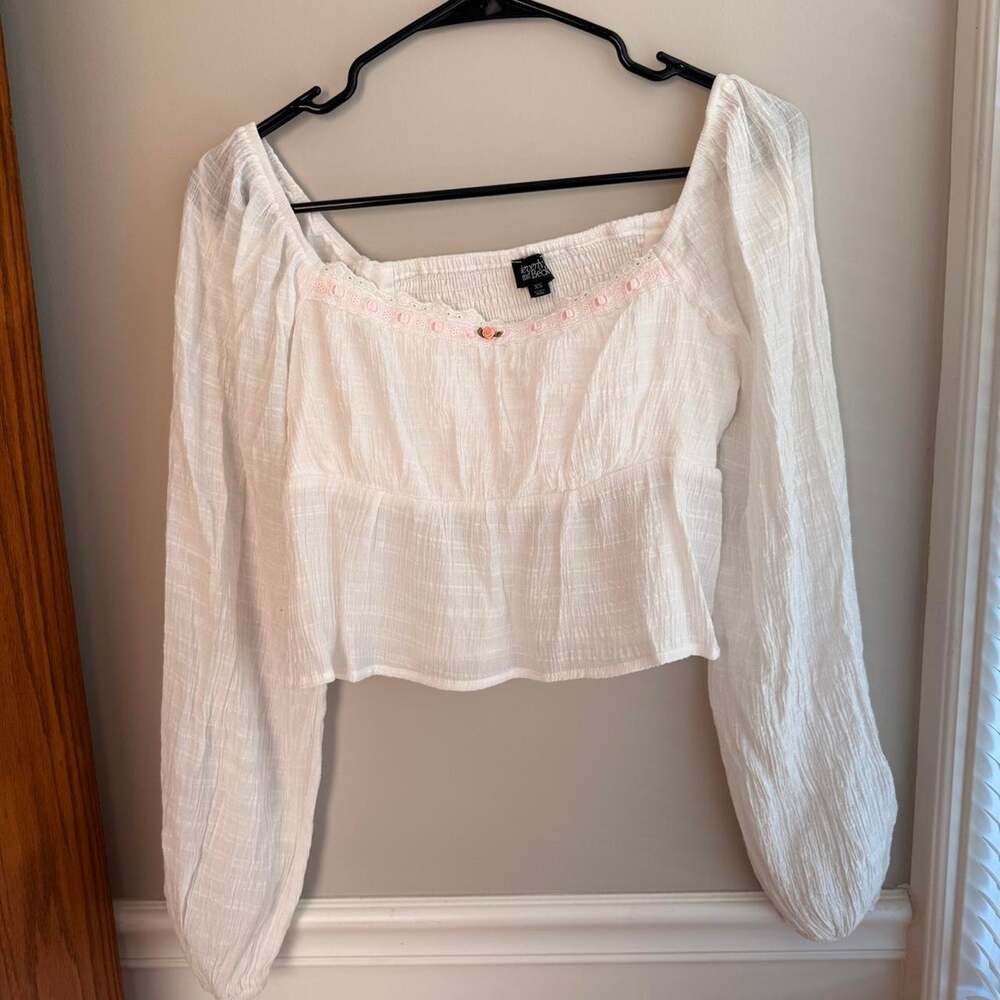 White long sleeve blouse xs